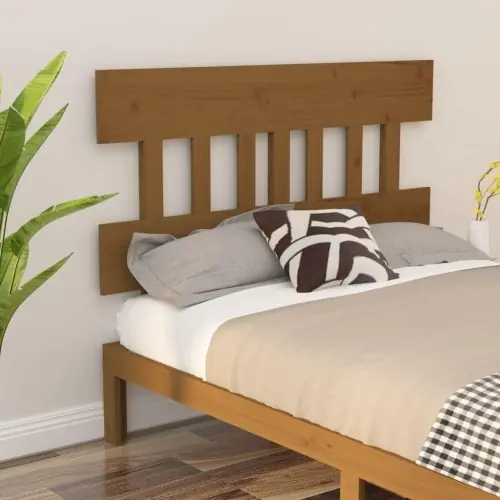 Favorit blandt kunder | Sengegavl 183,5 x 3 x 81 cm i massivt fyr - gyldenbrun