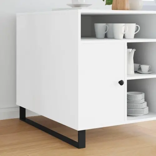 Begrænset antal | Møbelben i jern - 12 stk, sort, U-form, 79,6 × 4,05 × 10 cm